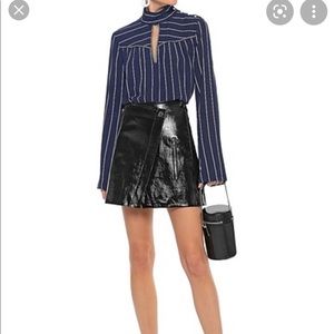 Derek Lam 10 Crosby‘s Lamb leather skirt